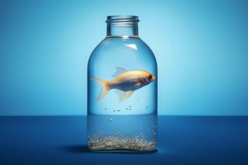 Fish small bottle. Generate Ai