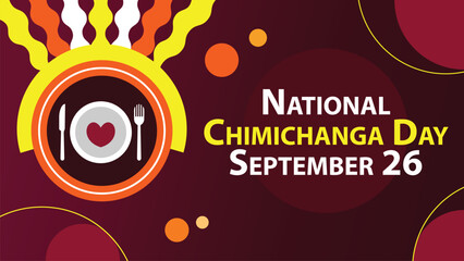 National Chimichanga Day vector banner design. Happy National Chimichanga Day modern minimal graphic poster illustration.