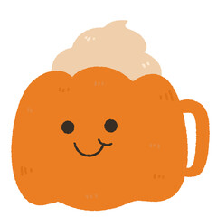 pumpkin pie watercolor autumn Harvest festival Fall party invitation banner. Happy Thanksgiving card decor