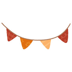 Obraz premium flag watercolor autumn Harvest festival Fall party invitation banner. Happy Thanksgiving and birthday decor