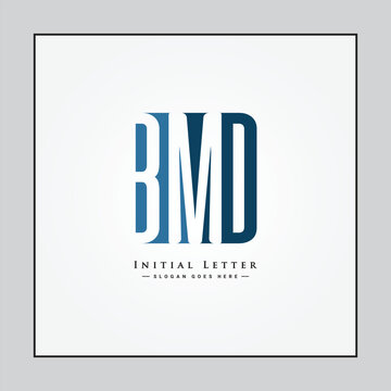 Initial Letter BMD Logo - Minimal Business Logo for Alphabet B, M and D