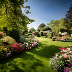 garden with flowers