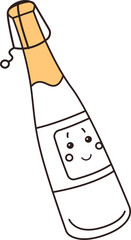 Champagne Bottle Character