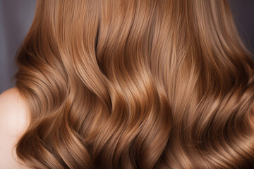 Female woman hairstyle beauty brown hair shiny - obrazy, fototapety, plakaty