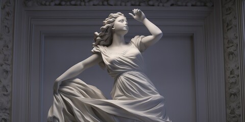 Marble statue of a ballerina.