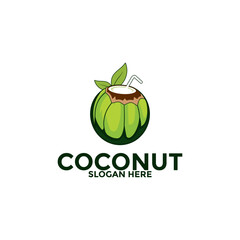 Coconut logo vector template, Creative Coconut logo design concepts, Icon symbol, Illustration