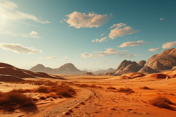 Fototapeta na wymiar a landscape photo of a vast desert landscape