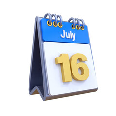 16 July Calendar