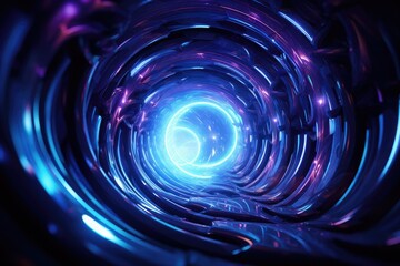 A vibrant blue and purple object up close