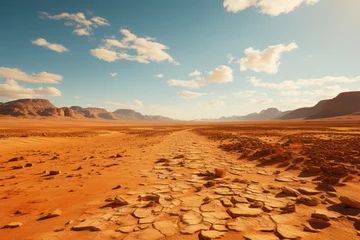 Foto op Plexiglas Warm oranje a landscape photo of a vast desert landscape
