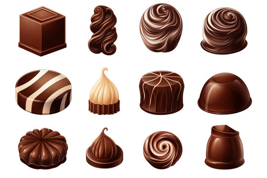 Set of Chocolate Candies Png