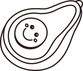 Avocado Fruit Character