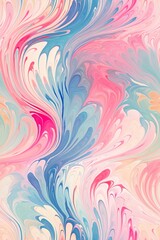 Colorful Suminagashi ink Marbled Texture background.