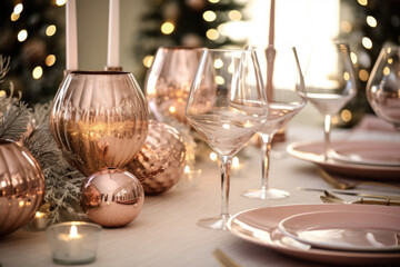 Christmas luxury table decoration