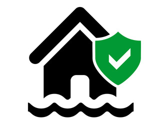 Black and White line art style, editable vector file on transparent background. Insurance concept