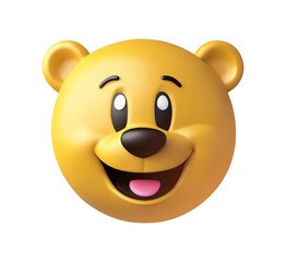 yellow bear face smile emoji