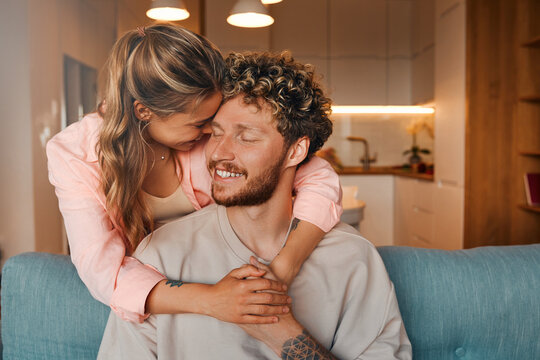 Young Couple In Love Spending Time Together At Home