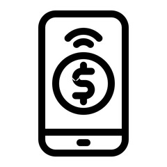 online payment line icon