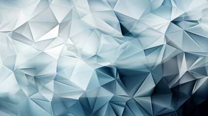 Fototapeta premium polygonal blue light background abstract triangles innovation page.