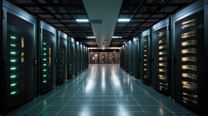 Server room where video game servers are hosted