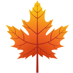 Maple leaf vector icon for autumn celebration. Fall season maple icon for cozy or hygge design graphic. Autumn leaf vector design for symbol, decoration or graphic resource 