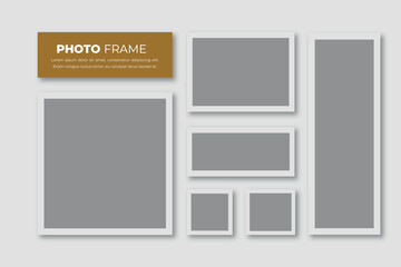 Photo collage frame effect mockup