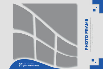 Photo collage strip effect mockup