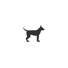 Dog icon on white. Vector