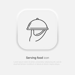 Tray of Food Icon Vector Logo Template Illustration Design. Serving symbol. Vector EPS 10