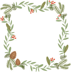 Rectangle Christmas Frame Wreath