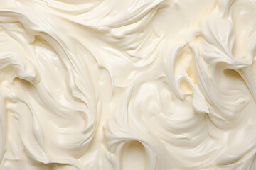 Creamy white and ivory dessert with a wave pattern.