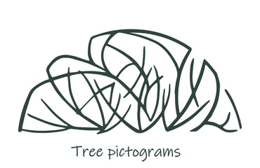 Sketch plant tree vector illustration hand drawn22