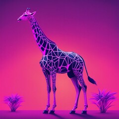 Neon punk giraffe 