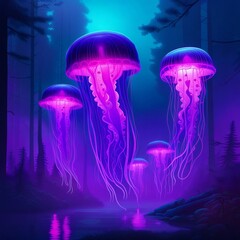 jellyfish in the night