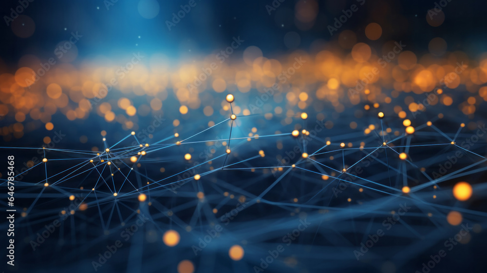 Wall mural digital information and global connection concept. big data technology for cyber security