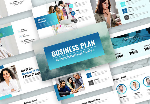 Modern Business Plan Presentation Design