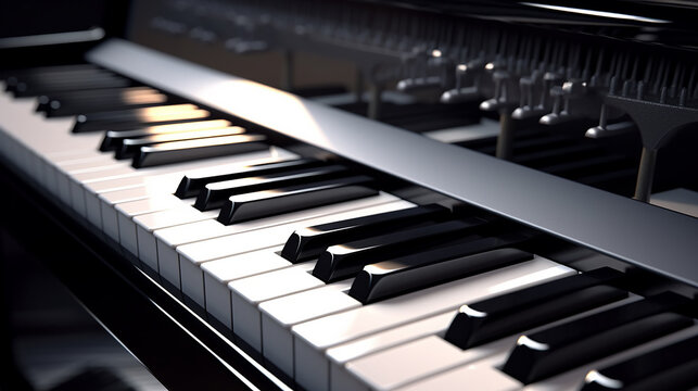 piano keys musical abstract background.