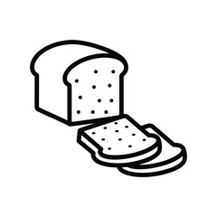 bread icon vector design template in white background