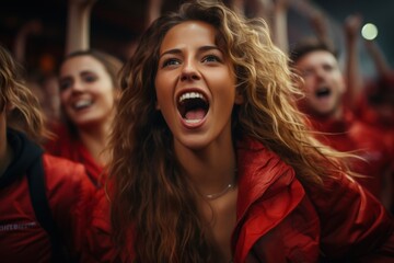 fans at the football match