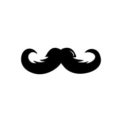 Black sillhouettes of moustache vector collection