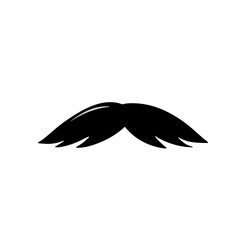Black sillhouettes of moustache vector collection