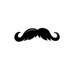 Black sillhouettes of moustache vector collection