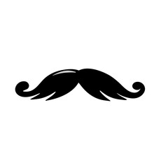 Obraz premium Black sillhouettes of moustache vector collection
