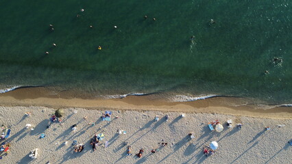 Big blue sea with beach
