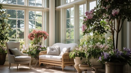 Interior design ideas with flowers and plants