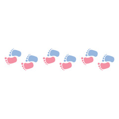 Baby footprint vector feet icon 