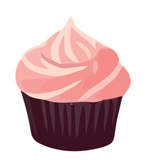 Sweet celebration gourmet cupcake with cream icing