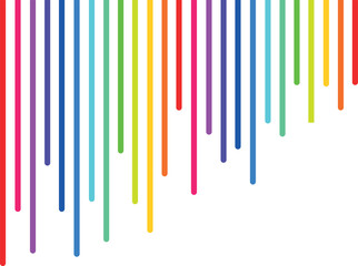 color abstraction, rainbow stripes, LGBT colors on a transparent background, colored pencils and paints