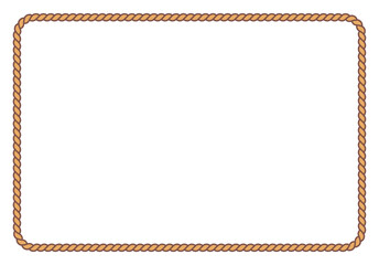 Rope frame isolated on white background