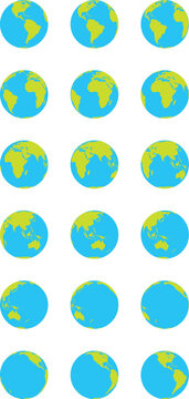 Color Earth Globe Set